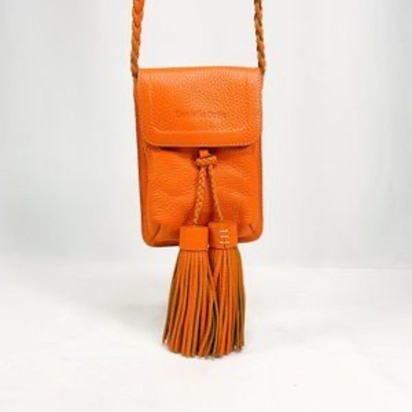 DANIELLA ORTIZ Rachel Phone Mini Crossbody Orange - Picture 1 of 4